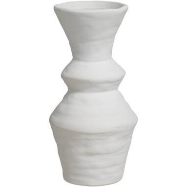 Vaas Nora - off-white - keramiek - 24,5xØ12,3 cm - Leen Bakker