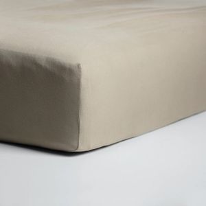 Cinderella Dubbel Jersey Hoeslaken Taupe-1-persoons (80x200 cm)