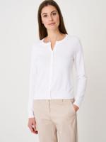 Basic fijn gebreid cardigan in katoenmix