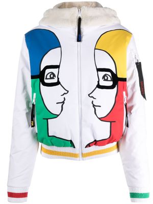 Rossignol x JCC Space veste bomber à capuche - Blanc