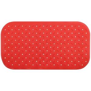 MSV Douche|bad anti-slip mat badkamer - rubber - rood - 36 x 76 cm