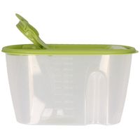 Voedselcontainer strooibus - groen - 1 liter - kunststof - 20 x 9,5 x 11 cm   - - thumbnail