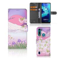 Motorola G8 Power Lite | Telefoonhoesje | Met pasjeshouder | Bird Flying