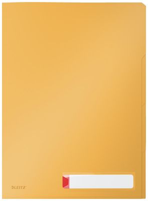 Leitz Cosy L-map met tabbladen, 3 compartimenten, ft A4, PP van 200 micron, ondoorzichtig, geel