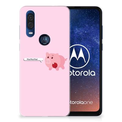 Motorola One Vision Telefoonhoesje met Naam Pig Mud Motorola One Vision Telefoonhoesje met Naam Pig Mud