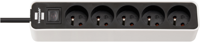 Brennenstuhl Ecolor stekkerdoos | 5-voudig | Wit/Zwart | 5m H05VV-F 3G1,5 | FR/BE - 1153254520