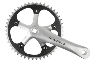 M-Wave Crankset 46t - Zilver/Zwart M-Wave Crankset 46t - Zilver/Zwart