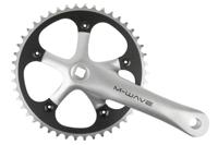 M-Wave Crankset 46t - Zilver/Zwart