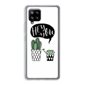 Hey you cactus: Samsung Galaxy A42 5G Transparant Hoesje