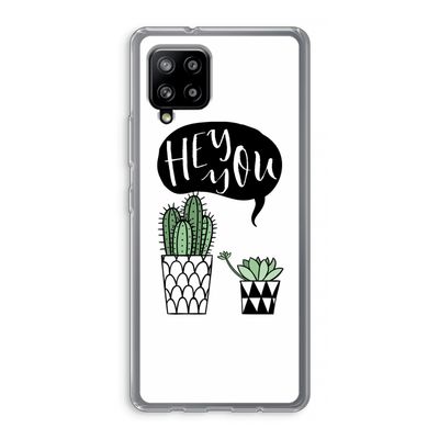 Hey you cactus: Samsung Galaxy A42 5G Transparant Hoesje