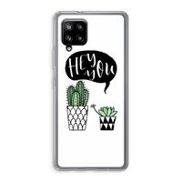 Hey you cactus: Samsung Galaxy A42 5G Transparant Hoesje