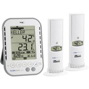 TFA Dostmann KLIMALOGG PRO Starter Set Luchtvochtigheidsmeter (hygrometer) 1 % Hrel 99 % Hrel TFA binnenklimaat Starter set, Datalogger functie