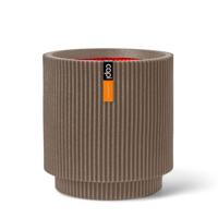 Vaas cilinder Groove NL 36x38 warm taupe bloempot - Capi europe Vaas cilinder Groove NL 36x38 warm taupe bloempot - Capi europe