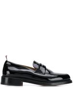 Thom Browne mocassins en cuir verni - Noir