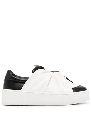 Ports 1961 baskets sans lacets à détail de nœud - Noir