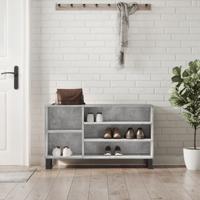 VidaXL Schoenenkast 102x36x60 cm bewerkt hout betongrijs