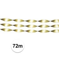 Gouden crepe slingers 72 meter - Feestslingers - thumbnail