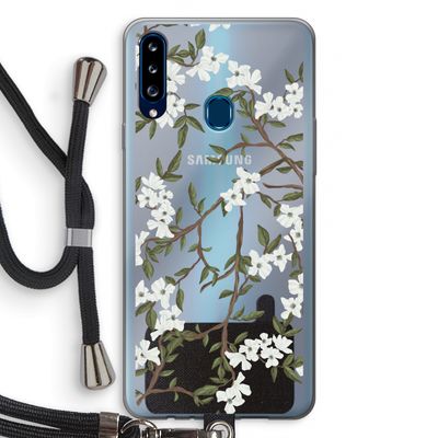 Blossoming spring: Samsung Galaxy A20s Transparant Hoesje met koord
