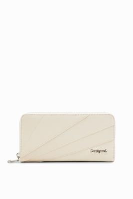 Portemonnee getextureerde patch L - WHITE - U