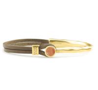 Qoss Taupe Armband Coco Canyon | Goud - Maat S