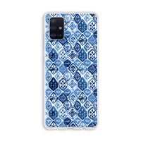 Blauw motief: Galaxy A51 4G Transparant Hoesje