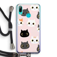 Katten: Huawei P Smart (2019) Transparant Hoesje met koord