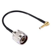 IP-9 90 graden haakse hoek naar N mannetje RG174 Kabel, Lengte: 15 cm