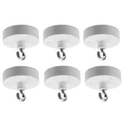 Ophang haak magneet - 6x - metaal - Dia 4,3 cm - spullen ophangen - Max 5 kilo Ophang haak magneet - 6x - metaal - Dia 4,3 cm - spullen ophangen - Max 5 kilo