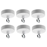 Ophang haak magneet - 6x - metaal - Dia 4,3 cm - spullen ophangen - Max 5 kilo