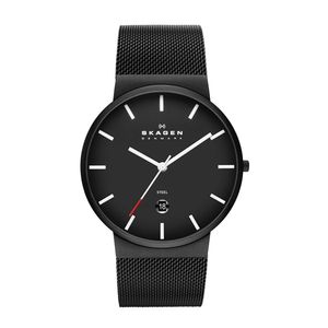 Horlogeband Skagen SKW6053 Mesh/Milanees Zwart 22mm