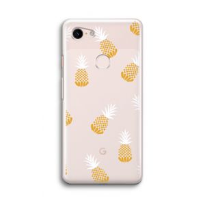 Ananasjes: Google Pixel 3 Transparant Hoesje