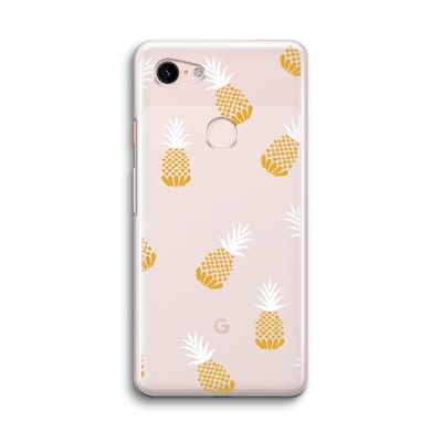 Ananasjes: Google Pixel 3 Transparant Hoesje