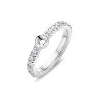Melano Twisted Ring Crystal Zilver | Maat 52