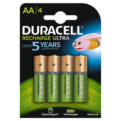 Duracell Rechargeable Stay Charged AA/HR6 2500mAh blister 4 stuks