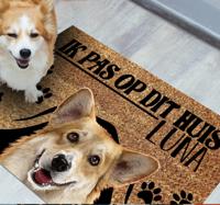 Aanpasbare hondennaam deurmat