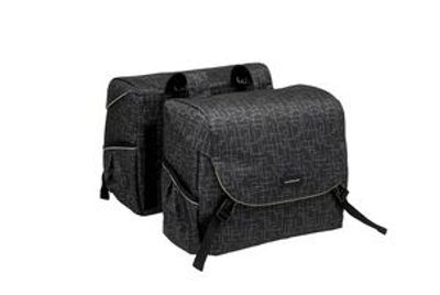 New Mondi joy dubbele fietstas - waterafstotend polyester - zwart - 38l