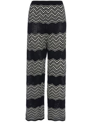 ERES pantalon ample Sugar à motif chevrons - Noir