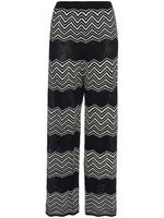 ERES Sugar chevron-pattern wide trousers - Noir