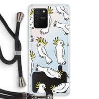 Papegaai: Samsung Galaxy S10 Lite Transparant Hoesje met koord