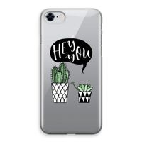Hey you cactus: iPhone 8 Transparant Hoesje