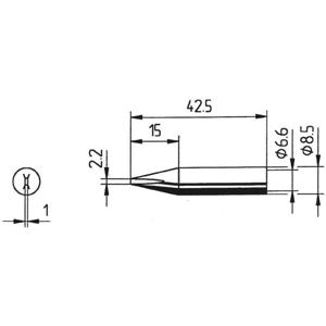 Ersa 842 CD Soldeerpunt Beitelvorm Grootte soldeerpunt 2.2 mm Inhoud: 1 stuk(s)