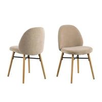 Rebellenclub Lolo Eetkamerstoel - Set Van 2 - Beige