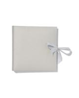 HEMA Fotoboek met strik 24x24.5 linnen zilver