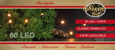LED classic indoor rice 80 lampjes 4m 2m aanloopsnoer zwart Classic Led CoenBakker - Annas collection