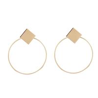 Simple Style Fashion oorbellen vrouwen Square ronde geometrische hangende Earrings(Gold)