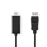 Nedis ccgl37100bk20 displayport-kabel displayport male hdmi™ connector 1080p vernikkeld 2.00 m rond pvc zwart label
