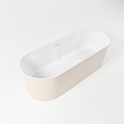 Vrijstaand bad Mondiaz Noble | 180x75 cm | Solid surface | Ovaal | Linen - Talc