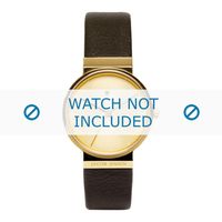 Horlogeband Jacob Jensen 855 / 857 Leder Donkerbruin 17mm