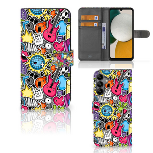 Samsung Galaxy A34 Wallet Case met Pasjes Punk Rock