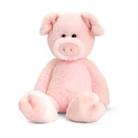 Pluche knuffel dier varken 18 cm - thumbnail